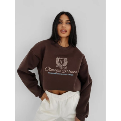 Bluza Olavoga Bez Kaptura Fall Essence brązowa