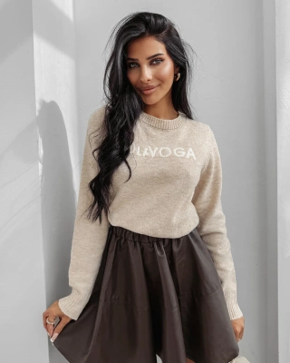 Sweter Olavoga Bez Kaptura Zaio beżowa