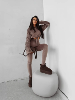 Komplet Olavoga Velvet Aura beżowy