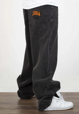Spodnie Jigga Wear New Outline Super Baggy Jeans black washed