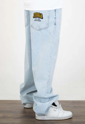 Spodnie Jigga Wear New Outline Super Baggy Jeans Light Blue Washed