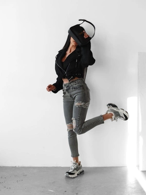 Spodnie Olavoga Luna szary jeans