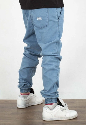 Spodnie Chada Jeans Joggery Kastet Logo jasne niebieskie