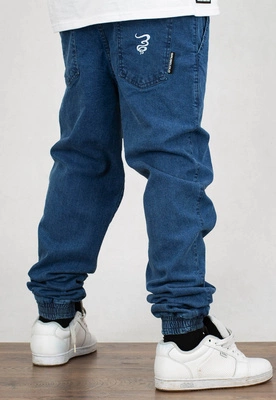 Spodnie Grube Lolo Dymek Back White medium jeans