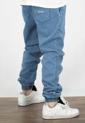 Spodnie Chada Jeans Joggery Haft jasno niebieskie