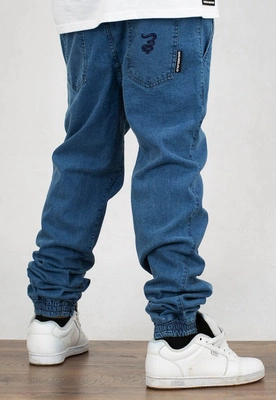 Spodnie Grube Lolo Dymek Back Blue medium jeans