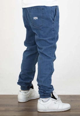 Spodnie Chada Jeans Joggery Kastet Logo niebieskie