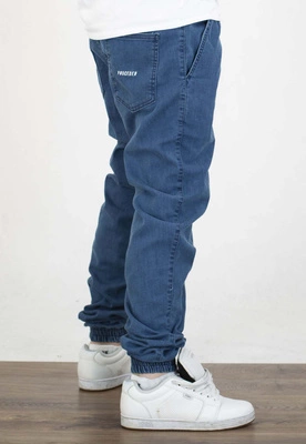 Spodnie Chada Jeans Joggery Haft niebieskie