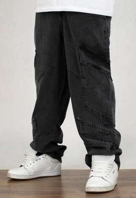 Spodnie I8 Denim Baggy Cargo BAG03 jeans dark grey