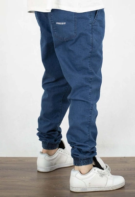 Spodnie Chada Jeans Joggery Haft niebieskie