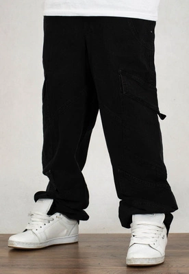 Spodnie I8 Denim Baggy Cargo BAG02 jeans black