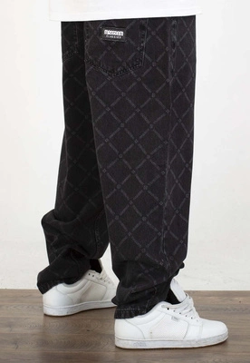 Spodnie Mass Jeans Extra Baggy Fit Monogram black washed