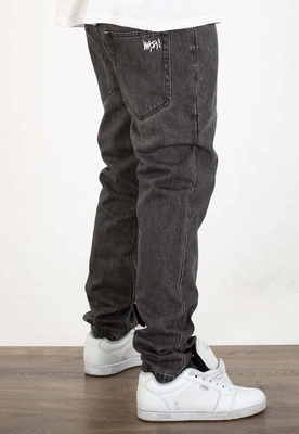 Spodnie Mass Tapered Fit Signature 2.0 czarne sprane 