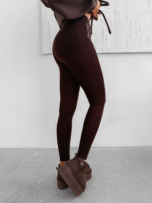 Legginsy Olavoga Solin brązowe