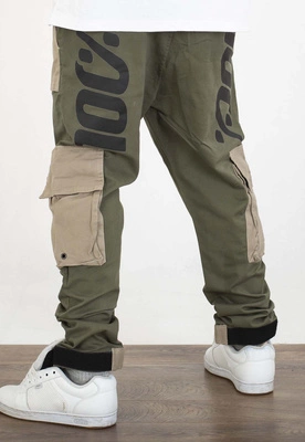 Spodnie Stoprocent Joggery Doublesto oliwkowo beżowe