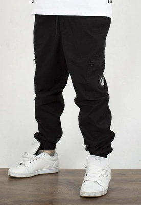 Spodnie Środowisko Miejskie Joggery Bojówki Laur czarno białe