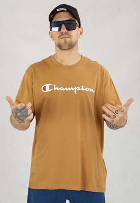 T-shirt Champion 220256 brązowy