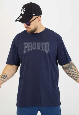 T-shirt Prosto Collage granatowy