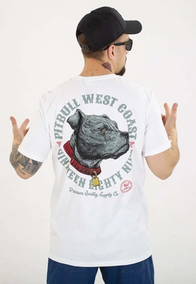 T-shirt Pit Bull Strenght&Respect white