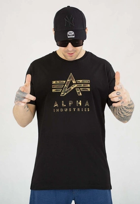 T-shirt Alpha Industries Camo Puff 146506 czarny