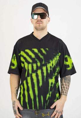 T-shirt Stoprocent Jersey Bullet czarno zielony