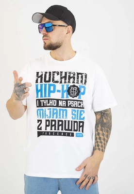 T-shirt Chada Proceder Kocham Hip Hop biały