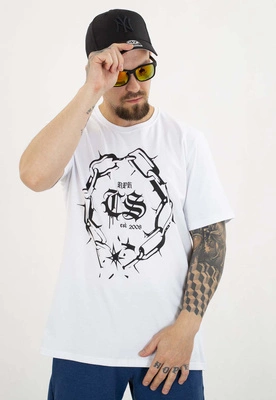 T-shirt Ciemna Strefa Łańcuch Gotyk biały