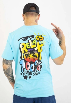 T-shirt Ciemna Strefa Relax 100% turkusowy