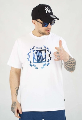 T-shirt Diil Laur High biało niebieski