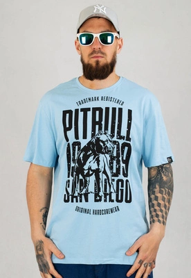 T-shirt Pit Bull San Diego Dog jasno niebieski