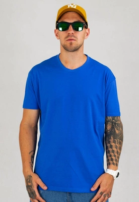 T-shirt Niemaloga Slim 150 Smooth niebieski