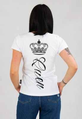 T-shirt Red Eyes Queen biało czarna