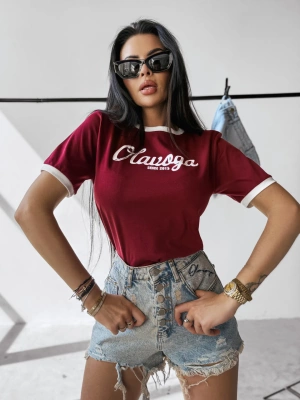 T-Shirt Olavoga Aven bordowy