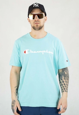 T-shirt Champion 220256 turkusowy