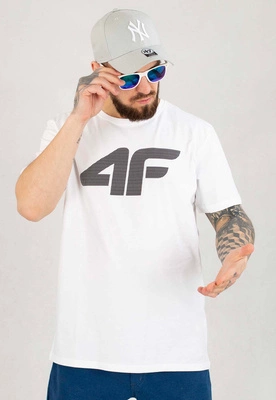T-shirt 4F Regular M1155 biały
