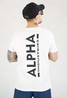 T-shirt Alpha Industries Back Print 128507 biały
