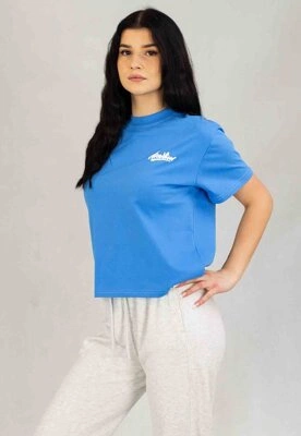 T-shirt Nice View Brand Small niebieski