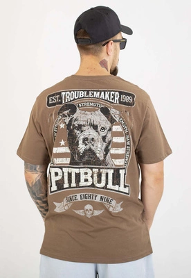 T-shirt Pit Bull Troublemaker 170 dark brown
