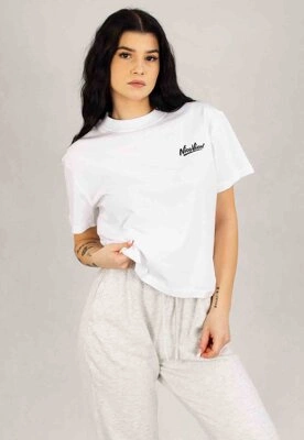 T-shirt Nice View Brand Small biały