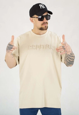 T-shirt Prosto Baggy Zont beżowy