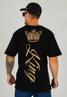 T-shirt Red Eyes King czarno złoty