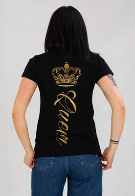 T-shirt Red Eyes Queen czarno złota