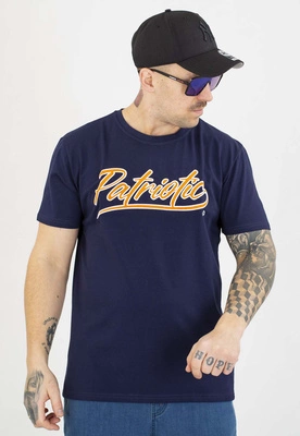 T-shirt Patriotic Retro Script granatowy