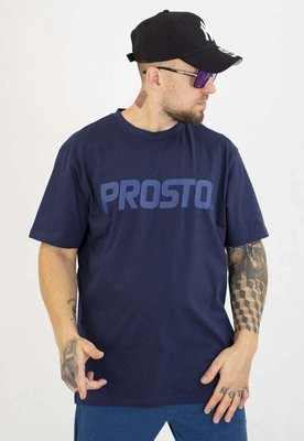 T-shirt Prosto Oversize Big Log granatowy