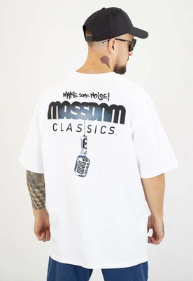 T-shirt Mass Noise biały