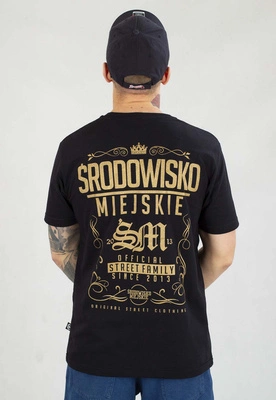 T-shirt Środowisko Miejskie Theme czarno złoty