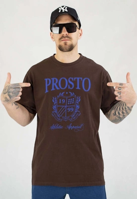 T-shirt Prosto Plurt ciemno brązowy