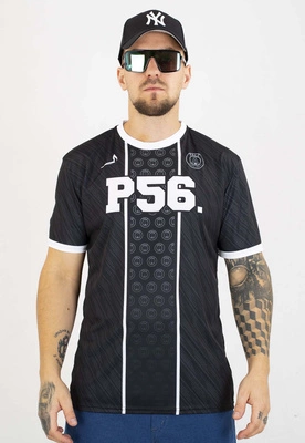 T-shirt Dudek P56 Palę Sobie Grass Football czarno biały