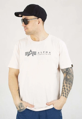 T-shirt Alpha Industries Label 118534 2Pack oliwkowy beżowy