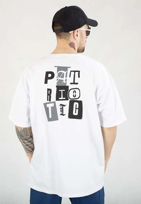 T-shirt Patriotic Baggy Ransom Note biały